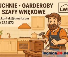 Meble na wymiar •  Kuchnie • Szafy • Garderoby + Montaż mebli z paczki